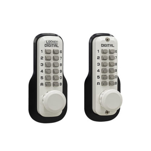 Mechanical Keyless Digital Combination Deadlocking Spring Latch Lock Double Combination White