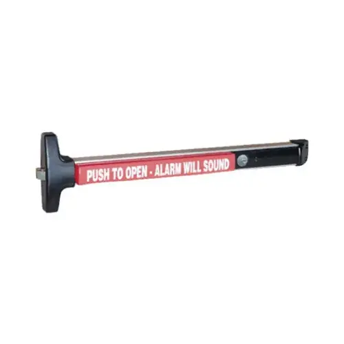 42" L V40 Series Panic Bar By Detex Alarm Bar Satin Aluminum