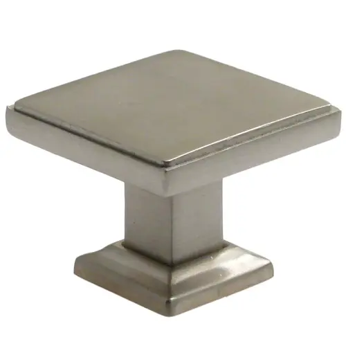 1-3/8" Modern Square Cabinet Knob Satin Nickel Finish