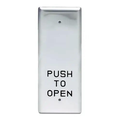 1-11/16" Narrow Mullion Push Plate Switch, Push to Open, Black Infill, SPDT