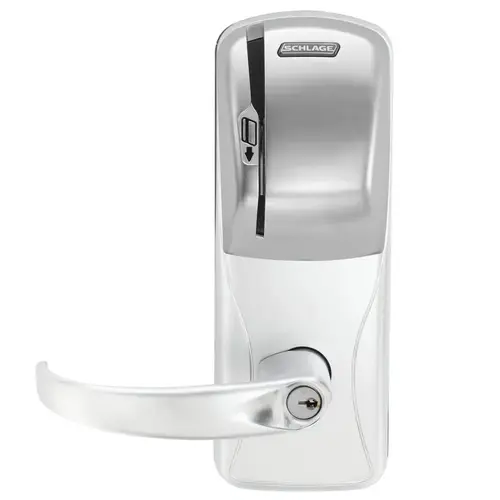 Electric Cylindrical Lock Bright Chrome