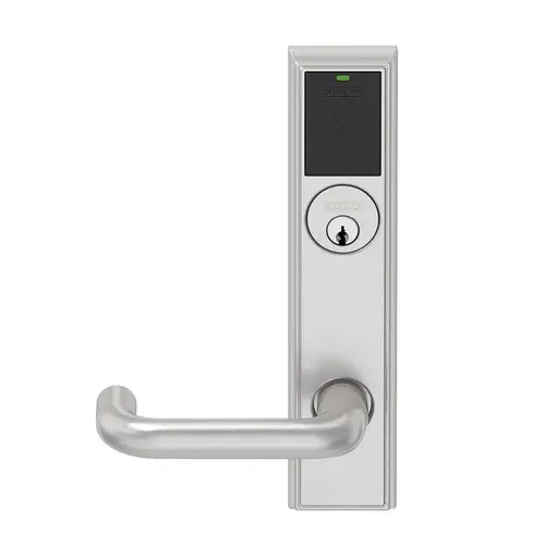 Wireless Mortise Lock Satin Chrome Antimicrobial Coated