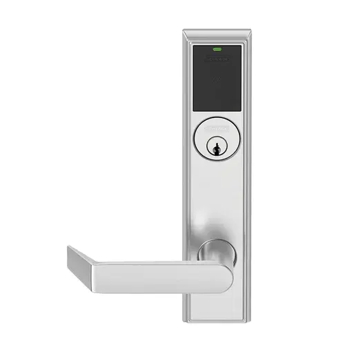 Wireless Mortise Lock Satin Chrome Antimicrobial Coated