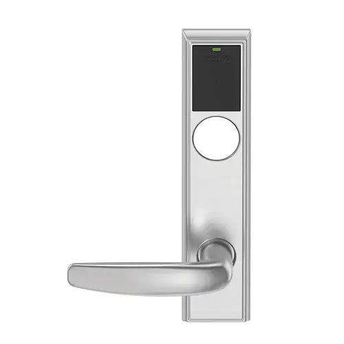 Wireless Mortise Lock Satin Chrome Antimicrobial Coated