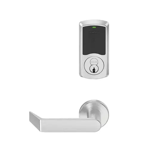 Wireless Mortise Lock Satin Chrome Antimicrobial Coated