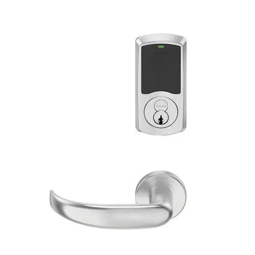 Wireless Mortise Lock Satin Chrome Antimicrobial Coated