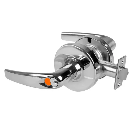 Grade 1 Classroom Lock, Athens Lever, Schlage FSIC Prep With Construction Core, 5" Backset Extension, Bright Chrome Finish, Non-Handed Bright Chrome