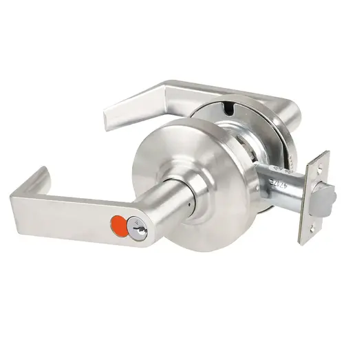 Grade 1 Storeroom Lock, Rhodes Lever, Schlage FSIC Prep With Construction Core, Satin Nickel Finish, Non-Handed Satin Nickel