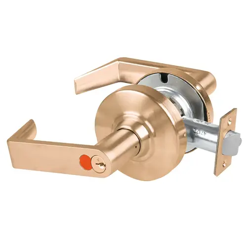 Grade 1 Classroom Lock, Rhodes Lever, Schlage FSIC Prep With Construction Core, 3-3/4" Backset, Satin Bronze Finish, Non-Handed Satin Bronze