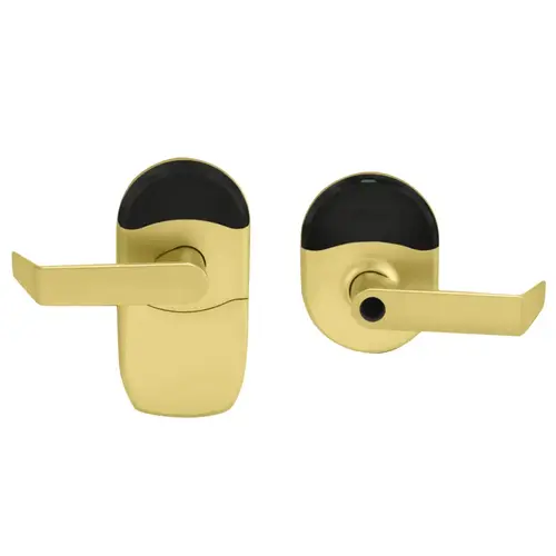 Wireless Cylindrical Lock Satin Brass