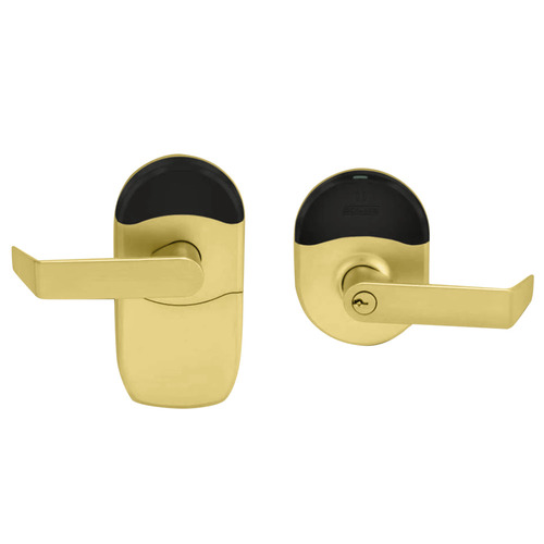 Wireless Cylindrical Lock Satin Brass