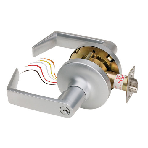 Electric Cylindrical Lock Dull Chrome