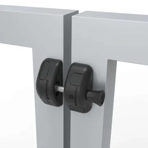 MagnaLatch Pull Locking Safety Gate Latch For Pool Gates, Black Magnetic Lock Type