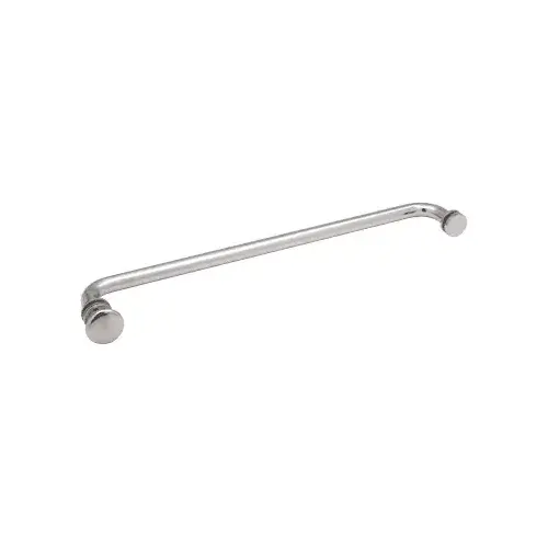 CRL TBCT18SC Satin Chrome 18" Towel Bar with Traditional Knob