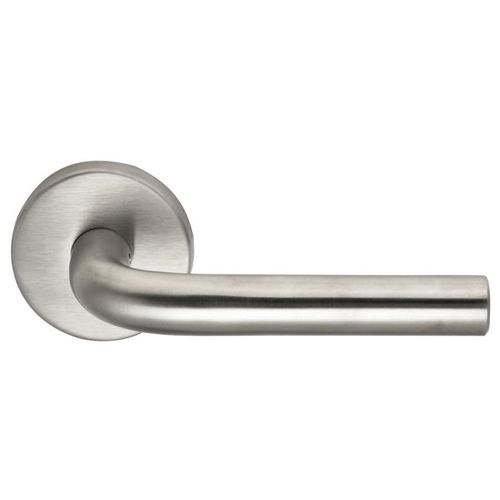 Stainless 11 Lever Privacy with 2-3/8" Backset, Full Lip Strike, 1-3/8" Door Satin Stainless Steel Finish