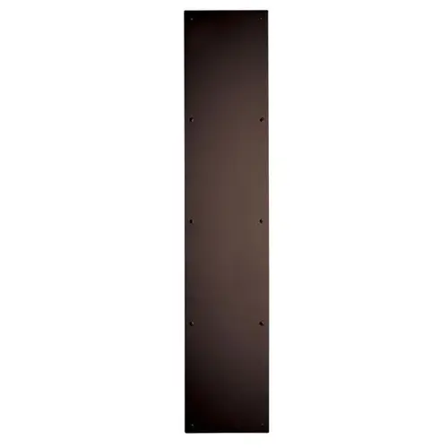 Trimco 10011613 3" x 12" Square Corner Push Plate Dark Bronze Powder Coat Finish