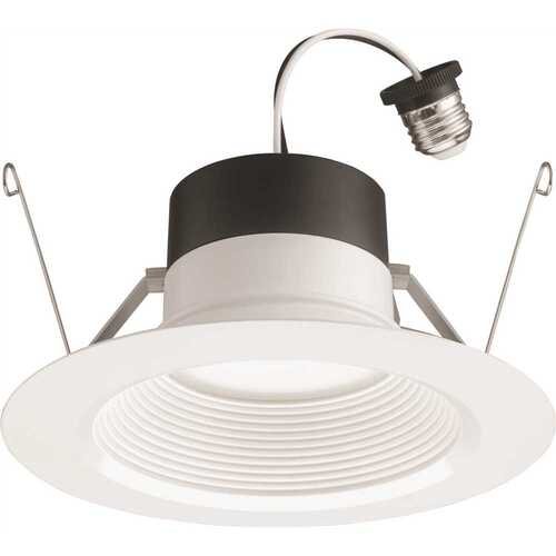 Juno 65BEMW HL SWW5 90CRI M6 Contractor Select 65BEMW HL 6 in. Selectable CCT Integrated LED White Baffle Recessed Light Trim