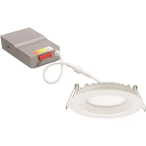 Juno WF4 REG SWW5 90CRI MW M6 Contractor Select WF4 REG SWW5 4 in. Selectable CCT Ultra Slim Canless Integrated LED White Recessed Light