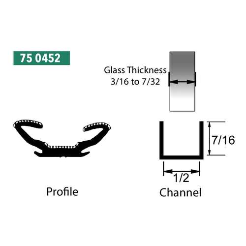 Precision Replacement Parts 75 0452 Glass Run Channel