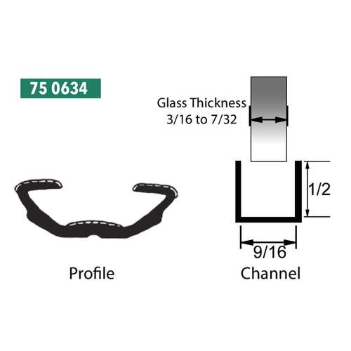 Precision Replacement Parts 75 0634 Glass Run Channel
