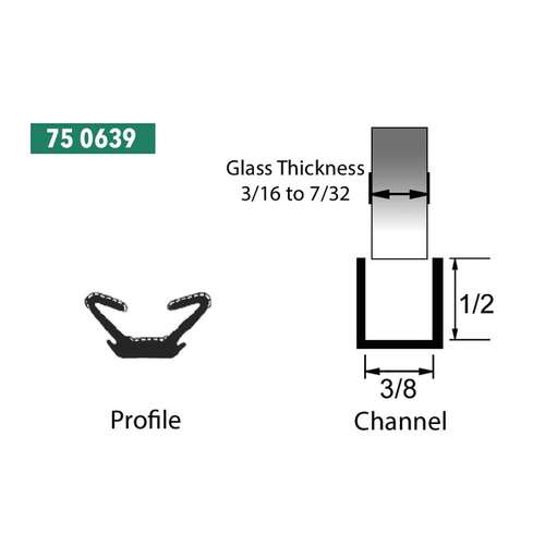 Precision Replacement Parts 75 0639 Glass Run Channel