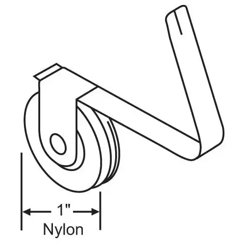 ROLLER ASSY 1" NYLON