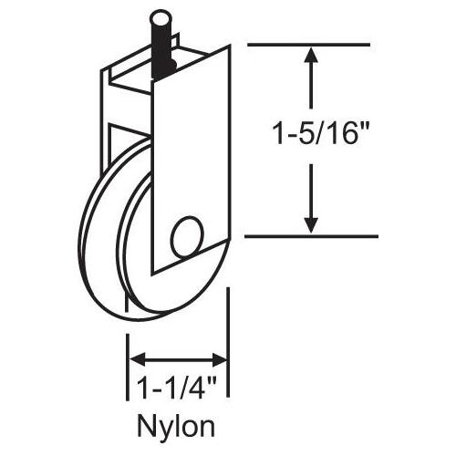 DARYL SCREEN ROLLER 1-1/4" NYLON PSR 29