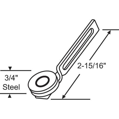 ROLLER ASSEMBLY 3/4" STEEL PSR 38