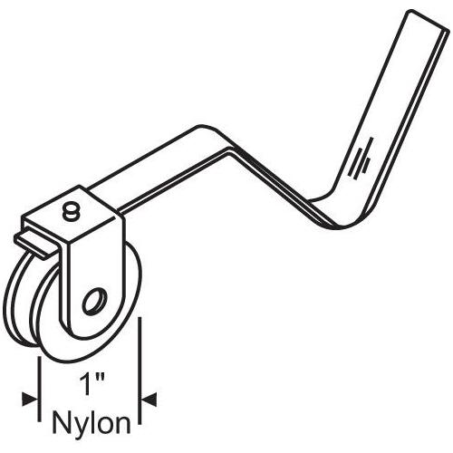 ROLLER ASSEMBLY 1" NYLON