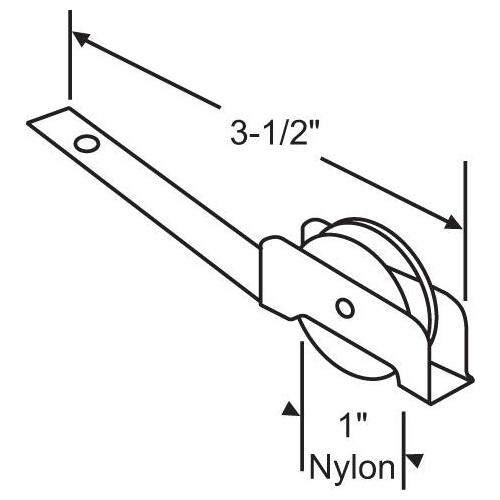 ROLLER ASSEMBLY 1" NYLON