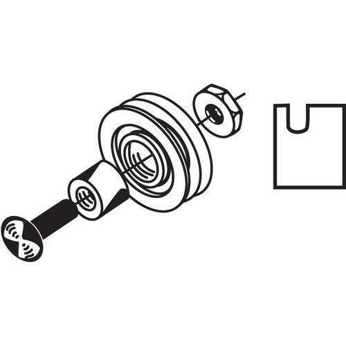 1" NYLON ROLLER W/AXLE PSR104