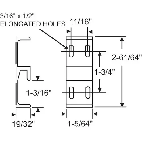 FOUR SLOT HOLE P/D KEEPER WHITE PDK 21 WH