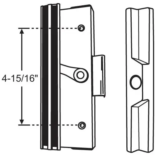 PATIO DOOR HANDLE SET BLACK