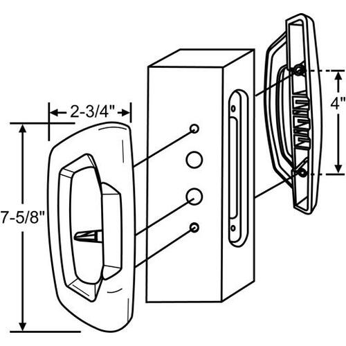 White Handle Assembly Inside/Outside Only & Actuator