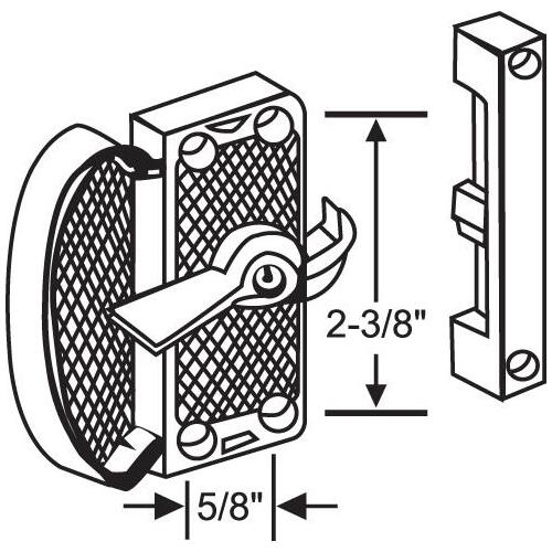 USE 14-60 SCREEN LATCH AND KEEPER