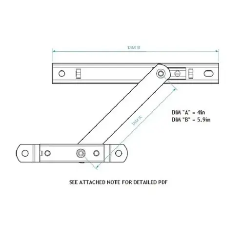 4in DETACHABLE RESTRICTOR NON HANDED 304 STAINLESS STEEL LIMIT DEVICE