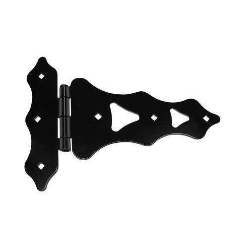 Wood Hardware 310004-XCP10 8" T-Hinge Heavy Duty Traditional - Black - pack of 10