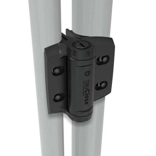 ROUND Heavy Duty Hinges - Fence Post (48-50, 60 & 73mm) Gate Frame (35 & 41mm), Black