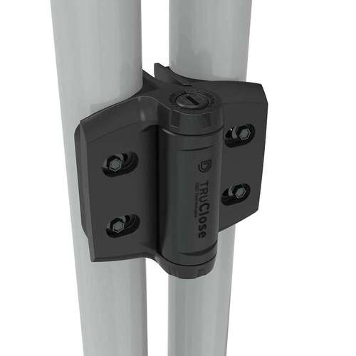 ROUND Heavy Duty Hinges - Fence Post (48-50 & 73mm) Gate Frame (48-50mm), Black
