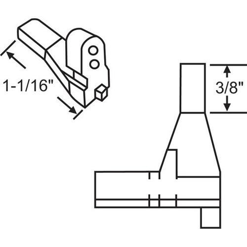 Locking Cam left Hand Short Stud