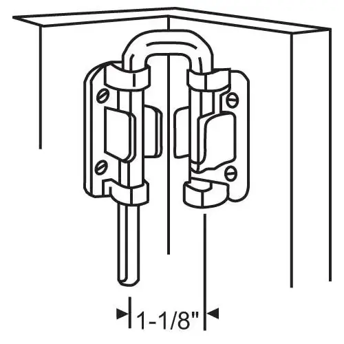 SECURITY LATCH 3/4 WHITE