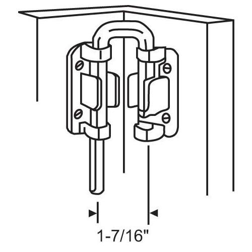 SECURITY LATCH (1-1/4")BLACK w/SCREWS