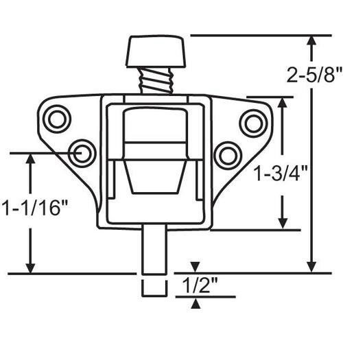 SECONDARY PATIO LOCK BEIGE