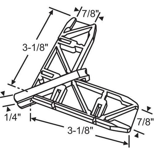 BRONZE NYLON MITER CRNR F/991 STL DR