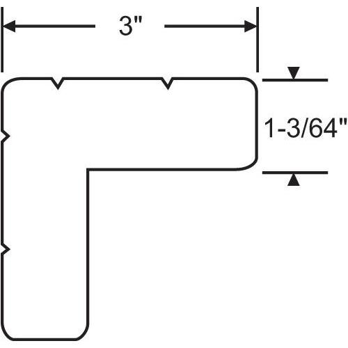 NYLON MITER CORNER FOR PATIO DOOR 992M-999