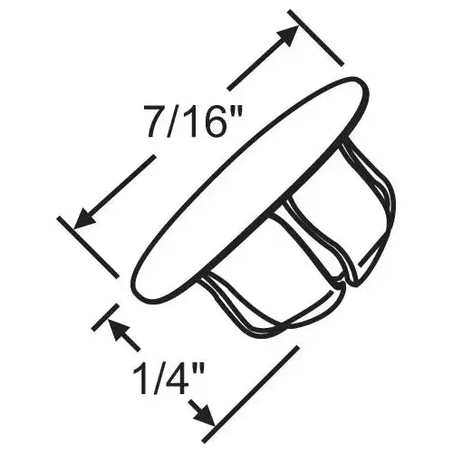 WHITE PATIO DOOR HOLE PLUG - pack of 25