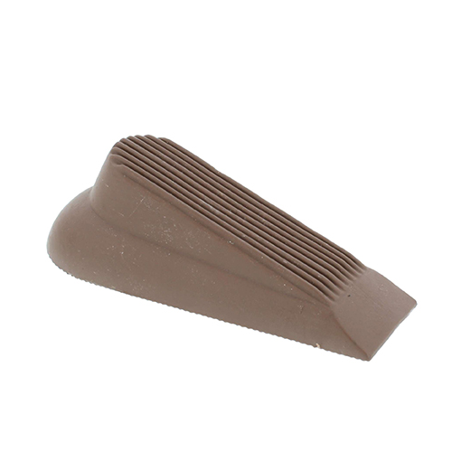 Rubber Wedge Door Stop Brown 5in x 2