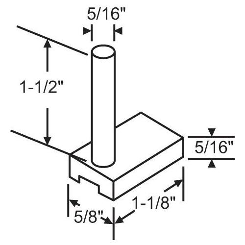 PRESSURE SHOE W/ 1-1/2" PIN PWS 9