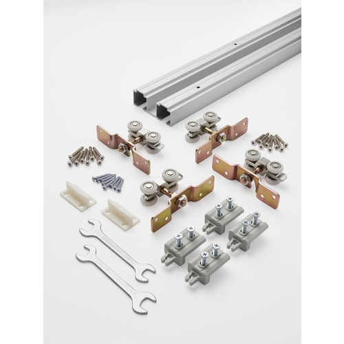 Pemko HBP200A/12 144" HBP200A Bypass Sliding Hardware System Mix-Zinc Coated Steel and Aluminum