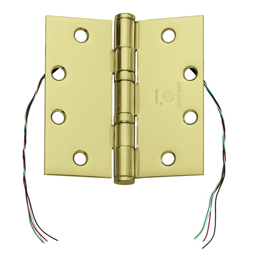 Electrified Hinge Bright Brass